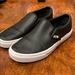 NWOT Black Leather Vans